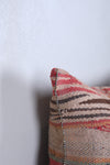 Vintage moroccan handwoven kilim pillow 16.5 INCHES X 19.2 INCHES