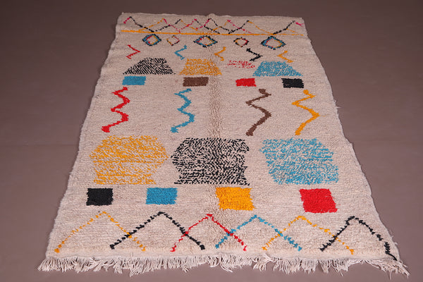 Vintage azilal berber moroccan carpet 3.6 FT X 6.5 FT