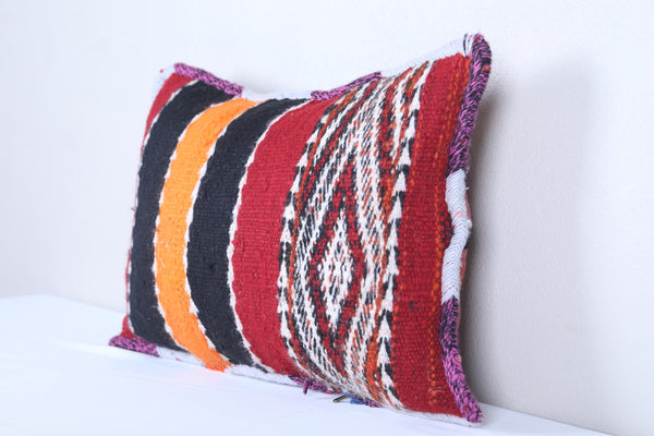 Vintage moroccan handwoven kilim pillow 14.5 INCHES X 20 INCHES