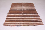 Brown handwoven berber moroccan rug - 4.5 FT X 7.5 FT