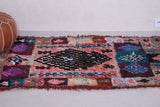 Colourful handmade moroccan rug 3.9 FT X 7.7 FT
