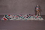Vintage handmade moroccan azilal runner rug 3 FT X 7 FT