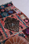 Colourful handmade moroccan rug 3.9 FT X 7.7 FT