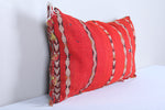 Vintage moroccan handwoven kilim pillow 14.1 INCHES X 22.8 INCHES
