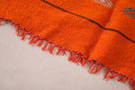 orange flat woven Moroccan carpet 3.2 FT X 4.7 FT