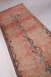 Runner vintage Moroccan berber rug 3.2 FT X 9.1 FT