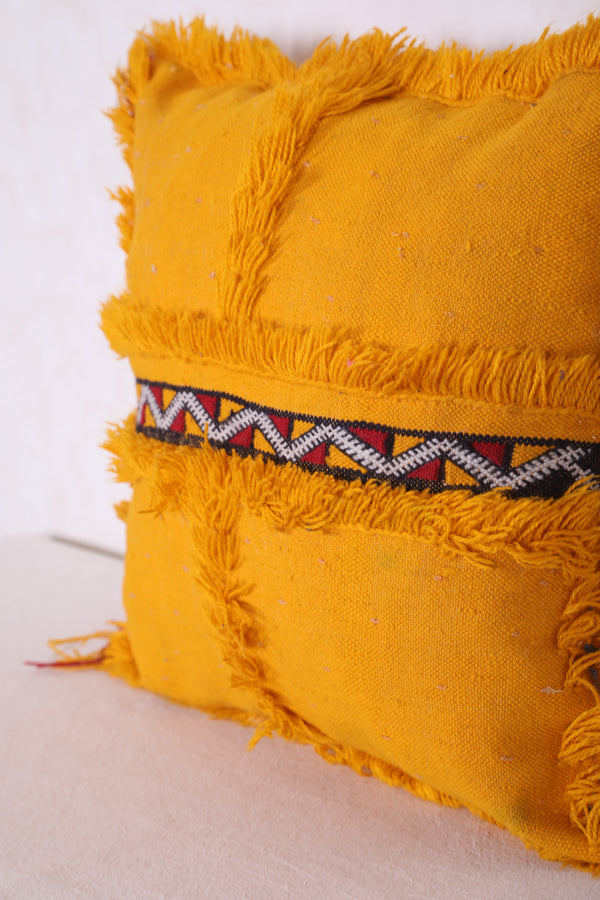 Striped moroccan pillow 16.1 INCHES X 16.9 INCHES