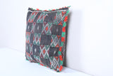 Vintage moroccan handwoven kilim pillow 14.9 INCHES X 15.7 INCHES