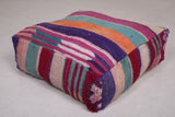 Berber handmade moroccan colorful rug pouf