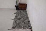 Flatwoven berber moroccan vintage rug 2.7 FT X 9.6 FT