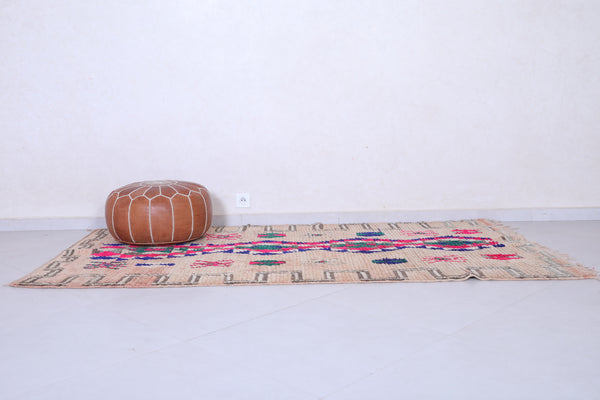 Vintage moroccan rug 4.2 FT X 8.1 FT