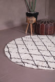 Rounded custom rug, Moroccan berber Round carpet