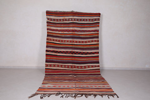 Vintage Moroccan blanket 5.7 FT X 12.07 FT