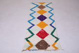 runner handmade Moroccan colorful rug - 2.1 FT X 6.2 FT