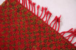 Red runner handmade Moroccan carpet - 2.7 FT X 6.6 FT