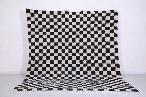 Checkered Custom moroccan rug - black and white checkered carpet