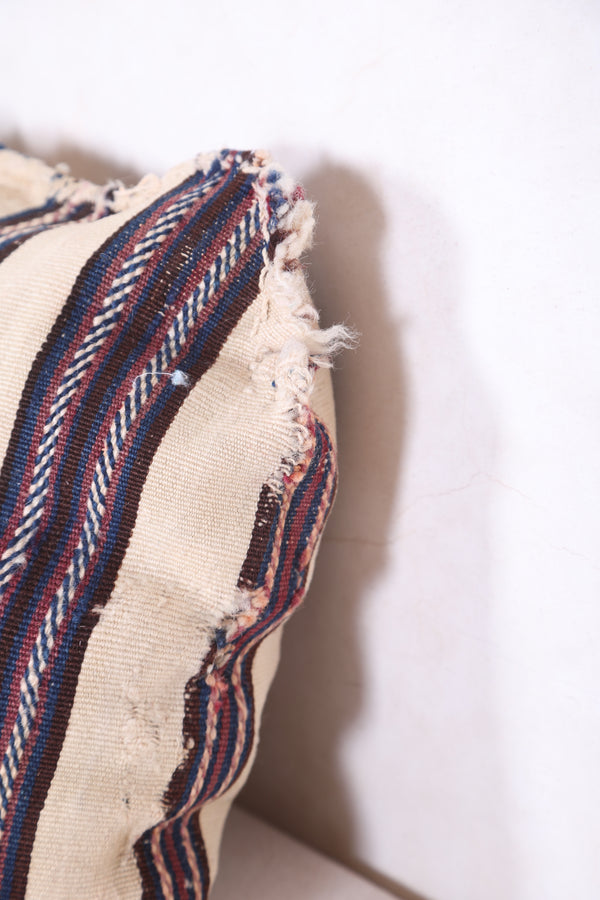 Striped moroccan pillow 13.7 INCHES X 16.1 INCHES