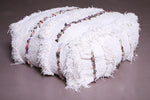 Moroccan berber old rug two poufs handmade