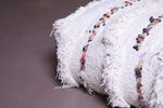 Moroccan berber old rug two poufs handmade