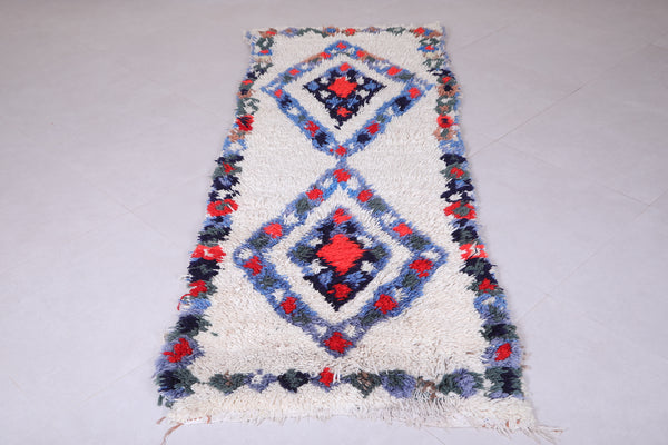 Dazzling handmade berber Moroccan rug - 2.9 FT X 7.7 FT