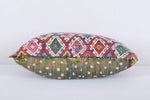 Vintage handmade moroccan kilim pillow 12.5 INCHES X 15.7 INCHES