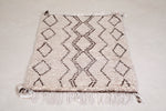 Beige carpet beni ourain Moroccan rug 2.3 FT X 3.9 FT