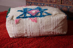 Moroccan azilal handwoven berber rug kilim rug pouf