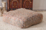 beige Moroccan berber handmade kilim pouf