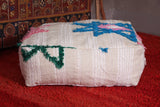 Moroccan azilal handwoven berber rug kilim rug pouf