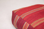 Moroccan handmade flatwoven kilim rug pouf
