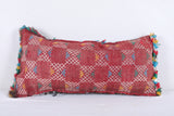 Vintage handmade moroccan kilim pillow 11.8 INCHES X 25.5 INCHES