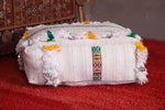 Moroccan handwoven berber kilim rug pouf