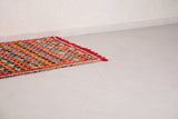 Colorful knotted Moroccan azilal rug 3.4 FT X 4.7 FT