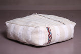 Two flatwoven berber moroccan handmade rug poufs
