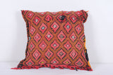 Vintage handmade moroccan kilim pillow 16.5 INCHES X 16.1 INCHES