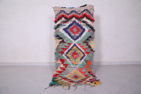 Colorful runner Moroccan berber rug - 2.1 FT X 5.1 FT