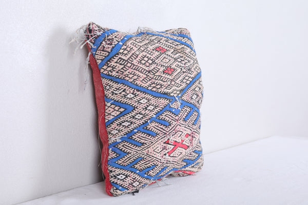 Vintage handmade Moroccan kilim pillow 14.1 INCHES X 15.7 INCHES