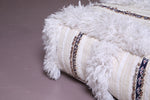 Berber moroccan handwoven vintage rug pouf