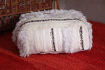 Berber moroccan handwoven vintage rug pouf