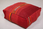 Two Moroccan handmade berber red azilal rug Poufs