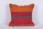 Vintage handmade moroccan kilim pillow 15.7 INCHES X 16.5 INCHES
