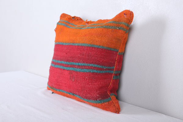 Vintage handmade Moroccan kilim pillow 15.7 INCHES X 16.5 INCHES