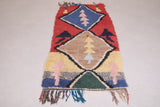 Colorful berber handmade Moroccan rug - 2.7 FT X 6.1 FT
