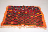Small colorful berber rug Moroccan , 4.4 FT X 4.9 FT