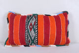 Vintage handmade moroccan kilim pillow 13.7 INCHES X 23.6 INCHES