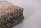 Moroccan berber old rug handmade kilim pouf