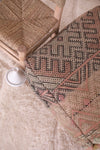 Moroccan berber old rug handmade kilim pouf