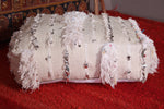 Moroccan berber handwoven kilim old rug pouf