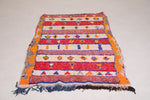 Handmade azilal colorful Moroccan rug 3.3 FT X 5.8 FT