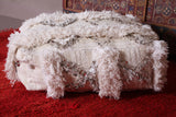 Moroccan berber handwoven kilim rug pouf